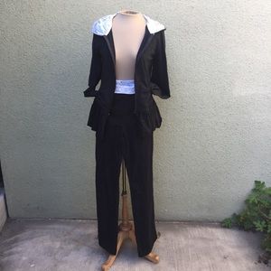 Zip Hoodie Jacket and Lounge Pants Set in Soft Jersey Knit